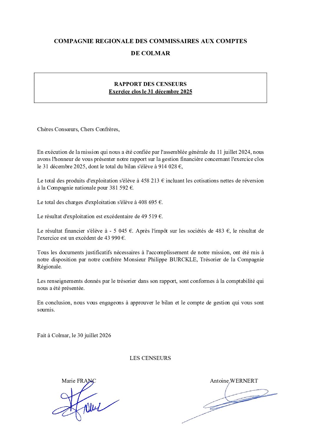 RAPPORT CENSEURS 2025